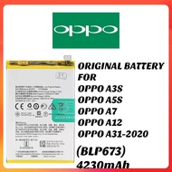 แบตเตอรี่ แท้ OPPO A3s / A5s / A7 / A12 / A31-2020 (BLP673) 4230mAh รับประกัน 6 เดือน ร้านค้า ส่งจากไทย