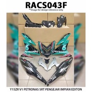 Cover Set Rapido Y15ZR V1 V2 Yamaha PETRONAS SRT PENGEJAR IMPIAN EDITION Ysuku Accessories Motor Y15 Coverset V1 V2