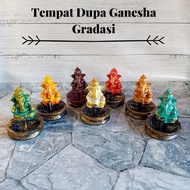 Ganesha Gradation Incense Holder/Balinese Incense Holder/Fiber Incense Holder/Ganesha Statue/Living Room Decoration/Wedding Souvenir/Unique Gift/God Craft