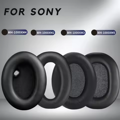 Replacement Ear Pads Memory Foam Ear Pads Headphone Leather Case for Sony WH-1000XM4 WH-1000XM5 WH-1