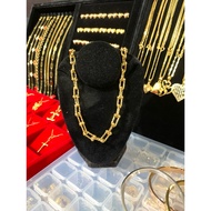 10k Gold Hardware diacut Necklace