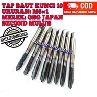 Tap PO Lurus M6×1.0 OSG japan.Tap Baut Kunci 10. M6×1 OSG japan.bekas mulus