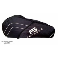 HITAM Badminton Racket Bag Badminton Racket Bag 2-zipper Thermo 3007 Black