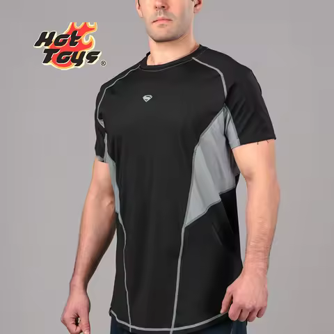 Hot Toys New Black Superman Limited Edition Performance Tee Men MMA Boxing Fitness Running Shirt Ove