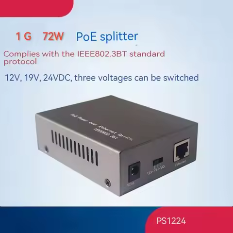 POE Splitter 48V57V to 12V19V24V Gigabit BT high-power 72W power supply module IEEE802.3BT Compatibl