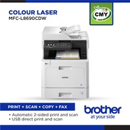 Brother MFC-L8690CDW All in One Wireless Colour Laser Printer | Auto 2-sided Print/Scan | USB Direct