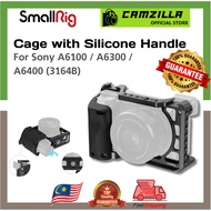 SmallRig Camera Cage Rig with Silicone Handgrip & Cold Shoe for Sony a6400/a6300/a6100 (3164B)