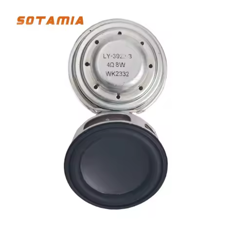 SOTAMIA 2Pcs 1.5 Inch Full Range Audio HIFI Speaker 4 Ohm 8W Rubber Edge Waterproof Loudspeaker DIY 