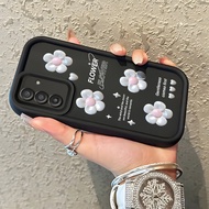 Casing hp for Samsung A17 4G A17 5G M17 5G F17 5G Case Luxury Effect Pearl Flower Silicone Case Anti