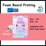 Foam Board Printing/ Wedding Board/ Welcome Board/Size A3/Size A2