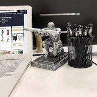 【BBI】-Executive Knight Pen Holder Personalized Desk Accessories Home Office Cool Pen Holder Armor He