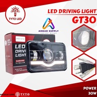 LAND ROVER TYTO GT30 5 Inch Square Headlamp H6 H4 DRL Yellow White Jeep Hummer Land Car Lights Rover