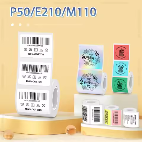 E210 P50 Label Maker Tape Portable Self-adhesive 50*30mm Label Sticker Paper Suit for Marklife P50 M