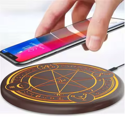 10W Qi Wireless Fast Charger Circle Magic Optical Array Wireless Charging For QI Standard Full Range
