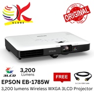 EPSON EB-1785W 3,200 LUMENS WIRELESS WXGA 3LCD ULTRA-THIN PROJECTOR,  CONTRAST RATIO: 10,000:1, WITH