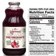 LAKEWOOD Organic Pure Pomegranate Juice 946ML (Exp:1/2026) 石榴果汁