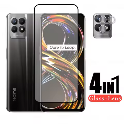 Tempered glass For Realme 8i Glass Full Cover Glass For Realme 8i Screen Glass Camera Film Lens For 