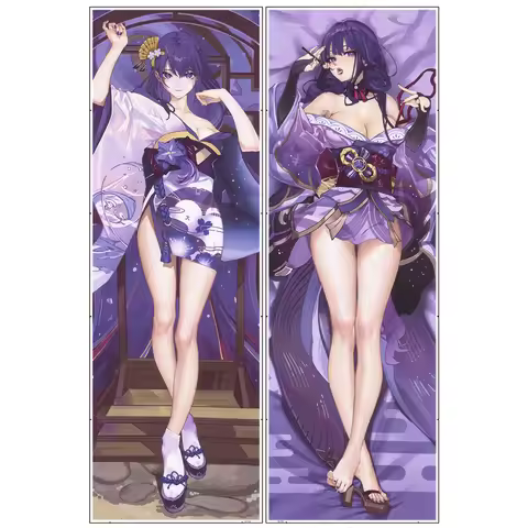 Genshin Impact Baal Cushion Cover Inazuma Raiden Shogun Dakimakura Cool Man Otaku Hugging Fullbody C