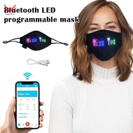masks Bluetooth LED Programmable Face Cover Custom Sign USB Rechargeable for Halloween