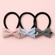 Checkered Ribbon Hair Tie