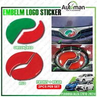 Perodua Reflector Emblem 3D Logo Perodua Alza 2010 - 2021 Front Rear Bonnet Emblem Sticker Accessori