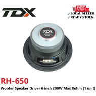 TDX RH-650 Woofer Speaker Driver 6 inch 200W Max 8ohm (1 unit)