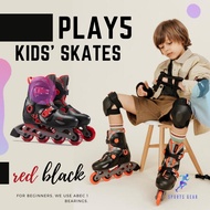 OXELO รองเท้าสเก็ต รองเท้าสเก็ตเด็ก รองเท้าสเก็ตสำหรับเด็ก รุ่น Play 5 (แดง/ดำ) ( Play 5 Kids' Skate