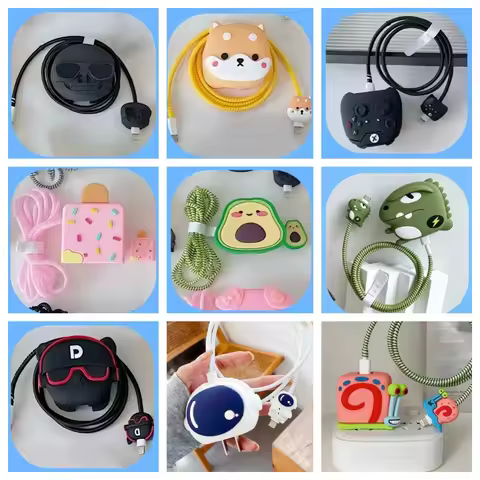 40W 3D Cartoon Astronaut Games Console Cable Protector For iPhone 17 Pro Max 40W Charger Protective 
