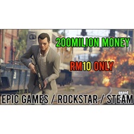 Consoles☸◆♗GTA 5 / V ONLINE MONEY &amp; LEVEL RP (STEAM/EPIC GAMES/ROCKSTAR ACCOUNT)  THE CHEAPEST EVER ( PC ONLY )