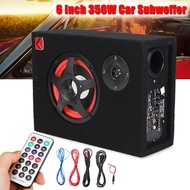 350W 6" Under-Seat Car Active Subwoofer Speaker Stereo Bass Audio Powered Car Subwoofers Amplifier A