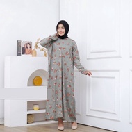 [NEW] BAJU DASTER GAMIS MUSLIM SYARI BUSUI RESLETING DEPAN LENGAN 3/4TANGAN PANJANG WANITA JUMBO REM