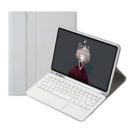 全城熱賣 - A07B-A 細羊紋方鍵帽藍牙鍵盤皮套 帶觸控 適用於iPad 9.7 2018 & 2017 / Pro 9.7 inch / Air 2（灰色）
