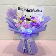 graduation bouquet flower chocolate hello kitty