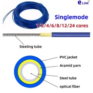 fiber optic cable armored 1/2/4/6/8/12/24 cores singlemode 5mm G657A1 waterproof 1C 2C 4C 6C 8C 12C 