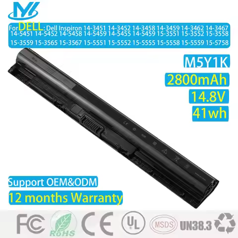 14.8V 40Wh Notebook Battery M5Y1K for Dell Inspiron 3451 3551 5558 5758 5759 Inspiron 14 15 3000 V-o