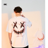 RickyisClown JOKE RiC Clown Cube Deconstruction Equation Tearing Smiley Short-sleeved T-shirt Men 88