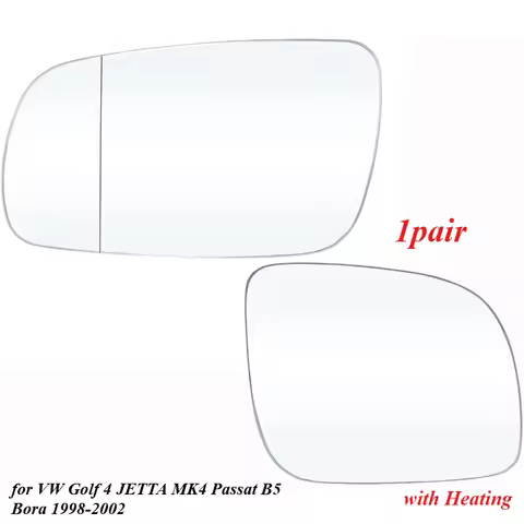 1J1857521C Left Right Rearview Mirror Side Glass White Mirror with Heating for VW Golf 4 JETTA MK4 P