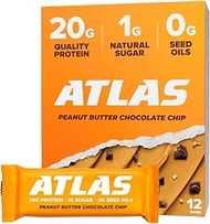 Atlas Real Food Protein Bar – 20g Clean Protein, 1g Sugar, No Seed Oils, No Artificial Sweeteners (P
