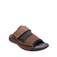 PSPGN.CO | ORIGINAL BRANDED OBERMAIN GERSON PORTE OJ6186DBR MEN'S LEATHER SANDALS CASUAL SLIDE