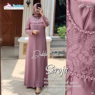 SUPER MURAH GAMIS MAXMARA KOMBINASI BROKAT TILE GAMIS KONDANGAN