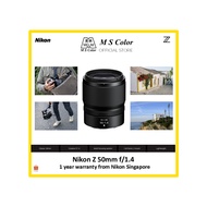 [READY STOCK] Nikon NIKKOR Z 50mm f/1.4 Lens | Full-Frame | f/1.4 to f/16 | STM Autofocus | 37cm MFD