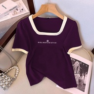 European Fashion Cotton Short Sleeve T-Shirt Women's Summer New Loose Plus Shoulder Design Trend Cas