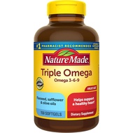 Nature Made Triple Omega 3 6 9 Supplements, Flaxseed, Safflower & Olive Oils, Fish Free Omega 3 Fatt