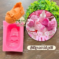 4D girls' silicone bow shoes filled with jelly and displaying jelly