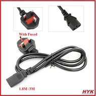 UK- 3PIN POWER CODE WITH FUSE 13A FOR DESKTOP