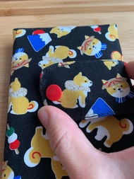 文青風實用護照套  可愛柴犬 酷黑 面紙套 衛生棉收納 禮物