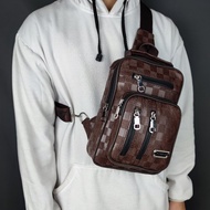 Polo AMSTAR - PU Leather Sling Bag POLO AMSTAR Shoulder Bag Men Women