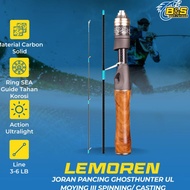 Joran Pancing Ghosthunter Lemoren Ul Moying Iii 3-6Lb Ultralight Carbon Solid Joran Spining & Castin