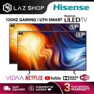 【24H Ship Out】Hisense 65 Inch 120Hz Gaming 4K Quantum ULED Smart TV 65U7H | 55 Inch 55U7H | Netflix Youtube Dolby Vision Atmos | U7H Series ULED TV QLED TV