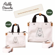 Hello Marche Square Canvas Tote Bag